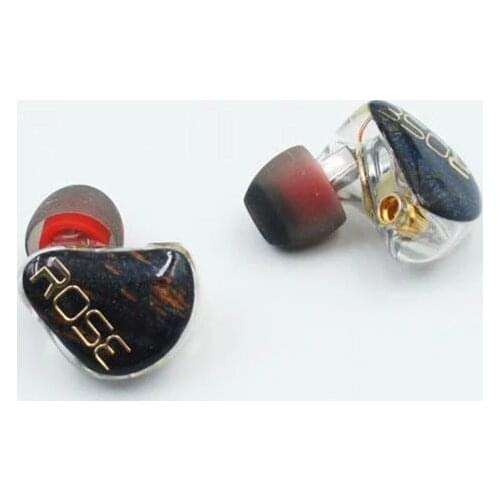 Rose QT-7MK3 Dynamic+BA Hybrid Driver MMCX Detachable 3D Printing Shock Bass HiFi In-ear Earphones&with a mic cable