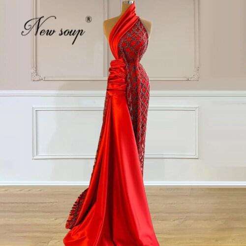 Fabulous Beading Prom Dresses 2021 African Dubai Pageant Celebrity Dress Vestido De Festa Evening Party Dress Custom Plus Size