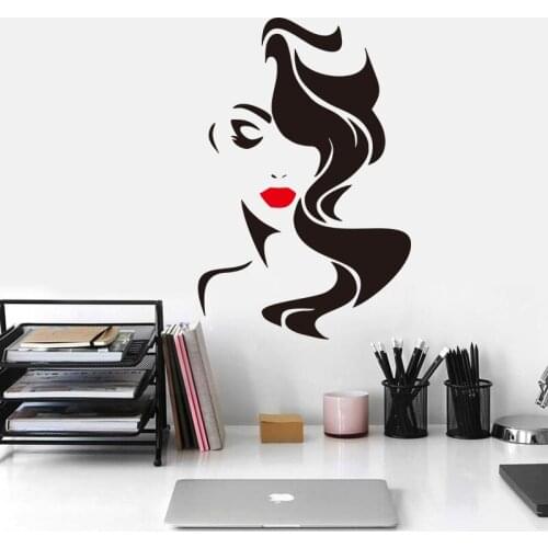 Modern Red Lips Sexy Beauty Art Wall Stickers Bedroom Living Home Decoration PVC Wallpaper Peel And Stick Waterproof Sticker
