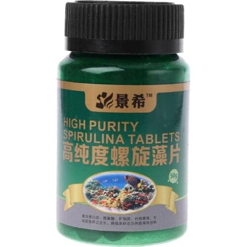 High Purity Spirulina Tablets Fish Shrimp Food for Aquarium Fish Pill Algae Supplies Dropshipping