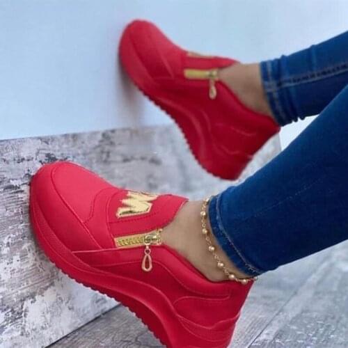 Women Shoes Summer Pumps Chunky Mid Heels Plus Size Breathable Mesh Sneaker Wedges Shoes Female Mujer Sapato Feminino