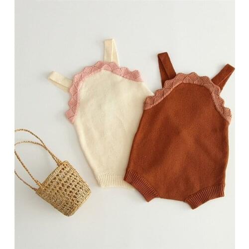Knitted Baby Romper Baby Girl Boy Romper Sleeveless Newborn Baby Clothes 100% Cotton Toddler Infant Baby Jumpsuit Overalls 0-2Y