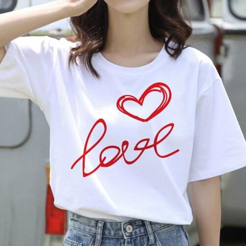LOVE the letter Women t-shirt casual t-shirt Girl top female t-shirt fashionable Harajuku graphic t-shirt Cute Top Tees