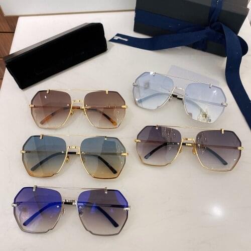 2021 New Top Quality Designed Womens Sunglasses Luxury Brand Adult Sunglasses Gradient Lens Gold Metal Frame Sunglasses