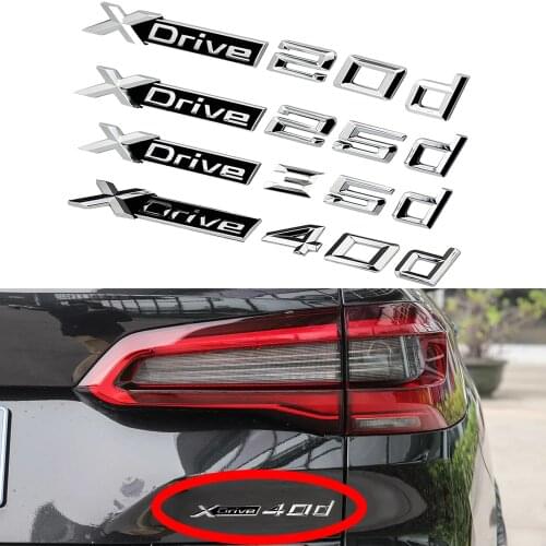 1-5 pcs Car Emblem Logo Xdrive 20d 25d 35d 40d 50d Sticker Decal For BMW F48 E83 E71 F15 F16 F25 F26 F85 X4 X5 X6 M5 Accessories
