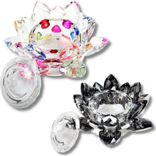 1PCS Lotus Flower Glass Crystal Acrylic Liquid Holder AB/Black Color Wash Nail Pen Dish Dappen With Lid Luxury Manicure Tool SD