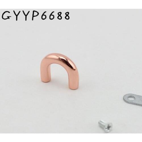 10-50 pieces 5.0*10*12mm rose gold high quality 10mm inner DIY handbag metal fashion connector accessory bridge u ring