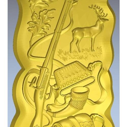 3d model relief Panno_hunter_1 for cnc in STL file format