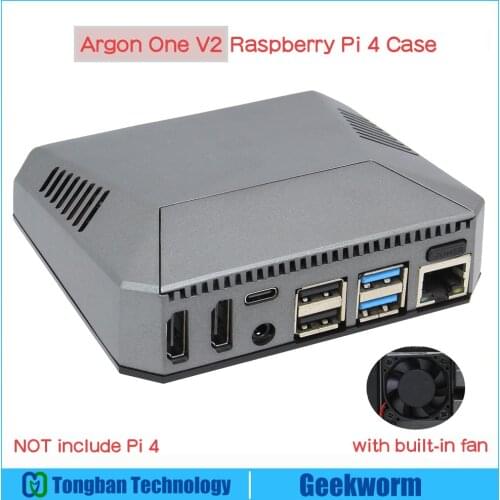 Argon One V2 Raspberry Pi 4 Case Aluminum Housing with Fan for Raspberry Pi 4 Model B 2GB/ 4GB/ 8GB