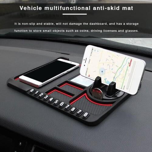 Multifunctional Car Anti-Slip Mat Auto Phone Holder Non Slip Sticky Anti Slide Dash GPS Mount PU Dashboard Car Pad Storage Mat
