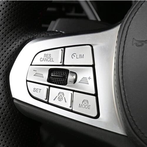 Car Styling Steering Wheel Buttons Sequins Decoration Cover Stickers 11Pcs For BMW X5 G05 30i 40i 2019 2020 Interior Accessories