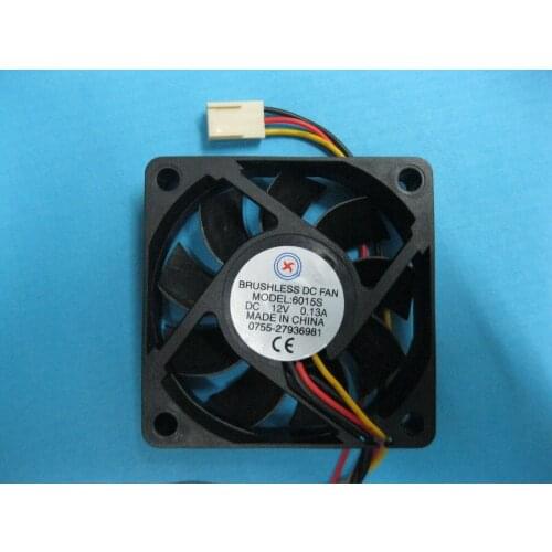 2 Pcs Brushless DC Cooling Fan 12 V 6015S 9 Blades 60x60x15mm 3pin sleeve-bearing