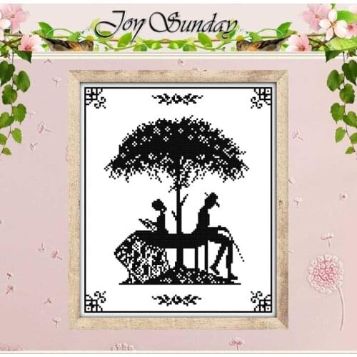 Black and white characters counted Cross Stitch 11CT 14CT Cross Stitch Set Wholesale DIY Cross-stitch Kit Embroidery Needlework