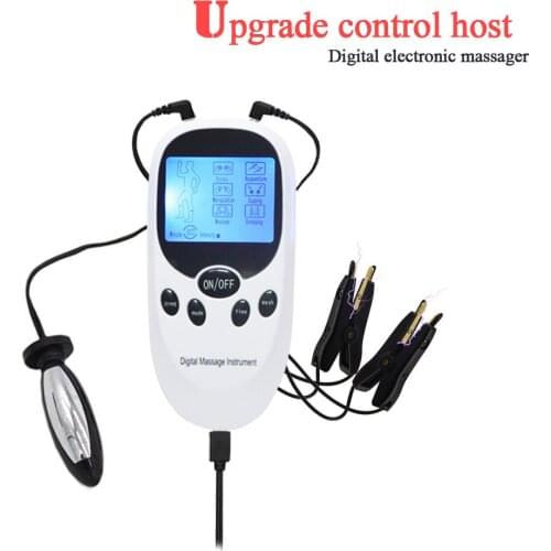 Electric Shock Vibrating Butt Anal Plug Electro Nipples Current Stimulator Clitoral Massager Clip Erotic Game Sex Toys for Women
