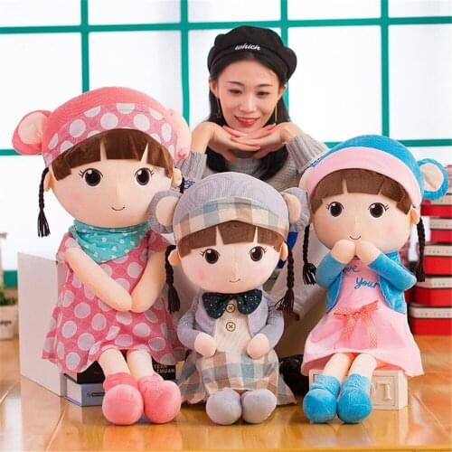 Fancytrader Pop Fluffy Plush Girls Doll Toys Huge Big Lovely Pillow Nice Gifts for Kids 100cm/80cm