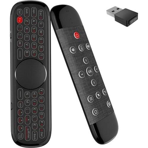 Wechip W2 Pro Voice Remote Control 2.4G Wireless Keyboard Air Mouse IR Learning Microphone Gyroscope for Android TV Box H96 MAX