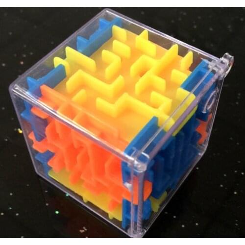 Patience Games 3D Cube Puzzle Maze Toy Hand Game Case Box Fun Brain Game Challenge Toys Balance Educational Toy for Children