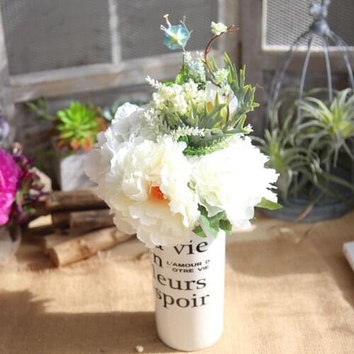 High Quality Artificial Plants Hydrangea Peony Bouquet Simulation Artificial Flowers Home Furnishing Ornament Spring Decoration