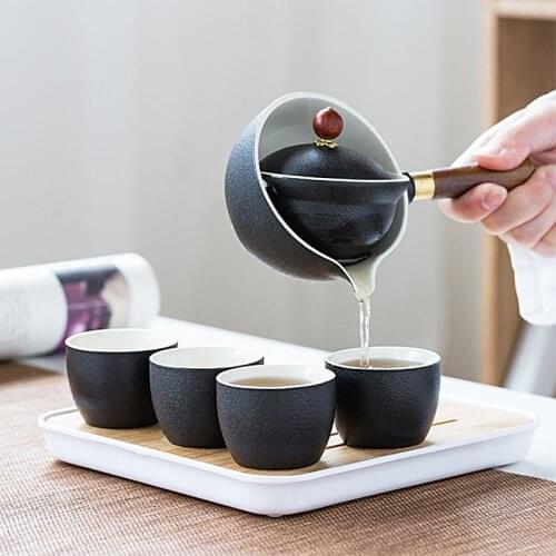 Kung fu Tea Ceremony Set Chinese Automatic Rotating Tea Make Home Ceramic Tea Pot Travel Portable Gift Customization Teaware New