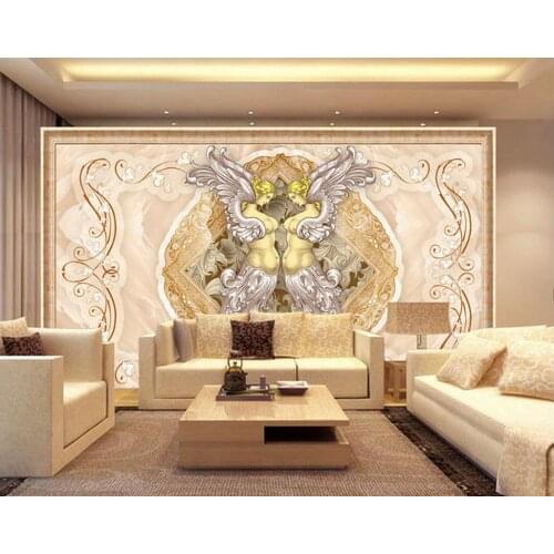 3d customized wallpaper bathroom 3d wallpaper Classical elegant marble goddess angel backdrop custom 3d wallpaper
