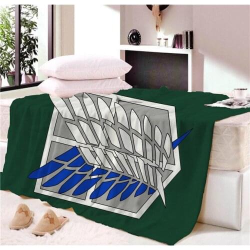 Attack on Titan Wings of Freedom Scouting Legion Blanket Mat Tapestry Soft Bedspread Beach Towel Mat Blanket Table Beach Towel
