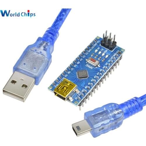 CH340g CH340 ATmega328 ATmega328P Nano V3.0 3.0 Mini USB Driver 5V 16M 16MHZ Micro Controller Board For Arduino Module Usb Cable