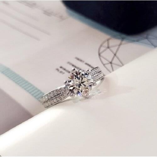 QTT 2021 Trend Finger Ring 925 Sterling Silver Rings For Women Huge AAA Zircon Stone Promise Ring Wedding Engagement Accessories
