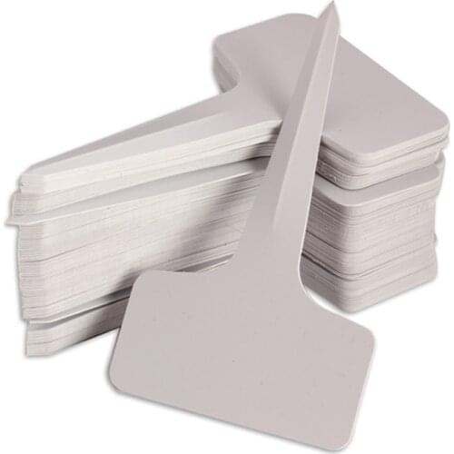 100 Pcs Garden Labels Gardening Plant Classification Sorting Sign Tag Ticket Plastic Writing Plate Board Plug In Card White
