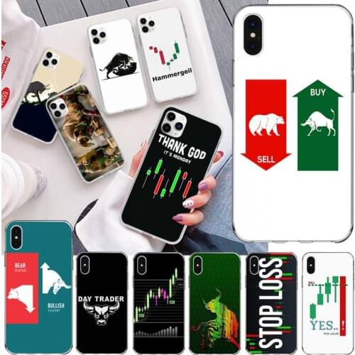 Trade Investment Forex Stock market Phone Case For iphone 12 11 Pro Max Mini XS Max 8 7 6 6S Plus X 5S SE 2020 XR Silicone Cover