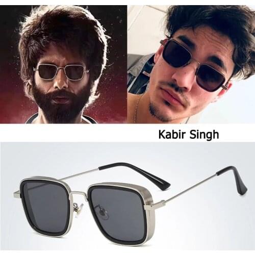 2021 NEW Fashion Kabir Singh SteamPunk Style aviation men Sunglasses Cool Popular Brand Design Sun Glasses Oculos De sol