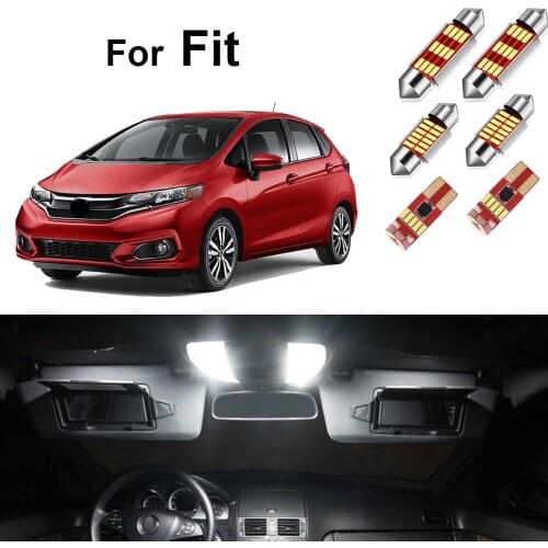 Car Led Interior Lights Kit for Honda Fit 2006-2016 2017 2018 2019 2020 Canbus Car Light Accessories Dome Map Trunk Lamp