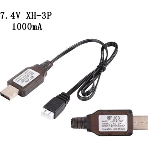 Univers 7.4v Charger 2000mA /1000mA/500mA XH-3P 2S Li-ion Electric RC Toys Aircraft Car Drone Robot Tank USB Charger