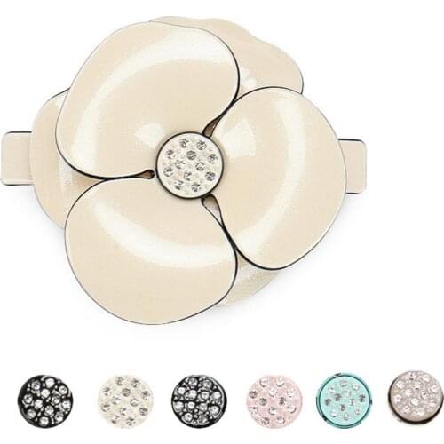 French Styles Hair Barrette Clip for Women Lady Camellia Flower Hair Accessory - Cellulose Acetate Hair Ornament Tiara Prom Wear