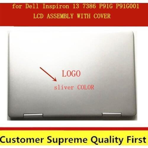 13.3" FHD UHD For Dell Inspiron 13 7386 2-in-1 P91G P91G001 LCD Touch Screen Digitizer Replacement Full Assembly With Hings