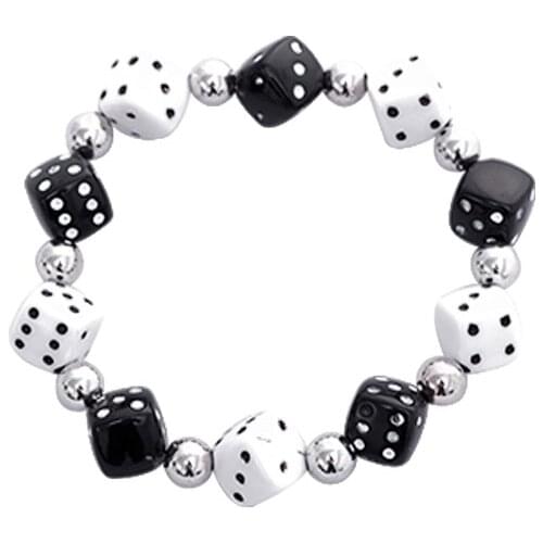 2021 New Originality Hip-hop Style Acrylic Dice Bracelet Colours Geometry Dice Bracelet for Man Woman Anime Jewelry Wholesale