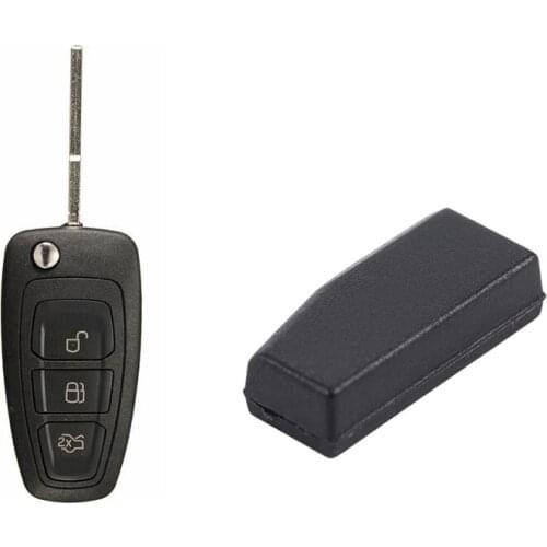 3 Buttons Uncut Remote Key with 4D63 Chip for Ford Focus C-MAX Mondeo Fiesta & 4D63 80Bit Remote Key Carbon Chip