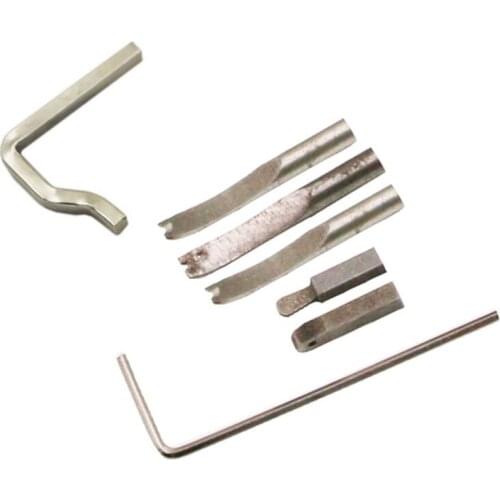 7Pcs/Set Leather Punch Tools Adjustable DIY Crafts Cutting Edging Stitching Groover Kit Gouge Accessories E56C