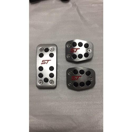 Aluminum Car Accelerator Pedals Brake Pedal Clutch Pedal for Focus 2&3 Kuga Escape ST 2007-2016(fit left standard rudder)