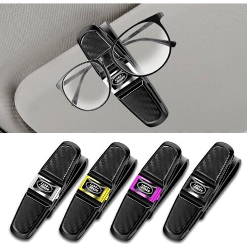 Car Sun Visor Eyeglasses Sunglasses Clip Holder Fastener Accessories For Land Rover Defender Discovery Freelander Range Rover