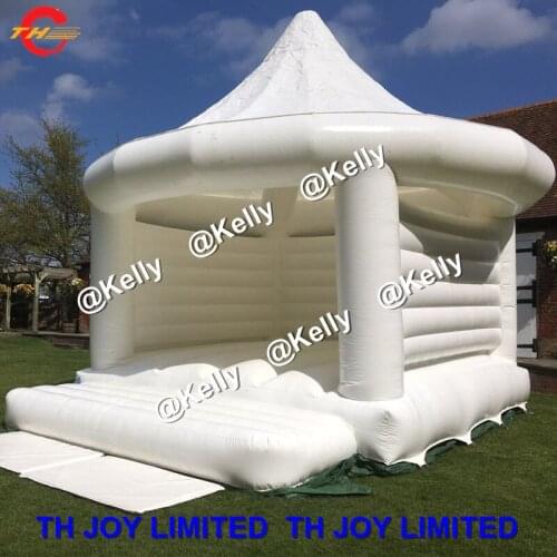 Free door shipping inflatable wedding bouncer house for sale, white inflatable moonwalk air jumper, big Inflatable Bounce House