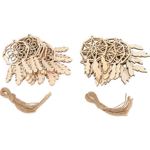 Wood Hanging Decorations Hanging Wood Tag Christmas Tree Pendants Ornaments for Holiday Decoration and DIY Craft Making