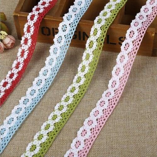 DIY 10 Yards cotton flowers Lace Fit Wedding dress Trim Sewing decoration 25mm
