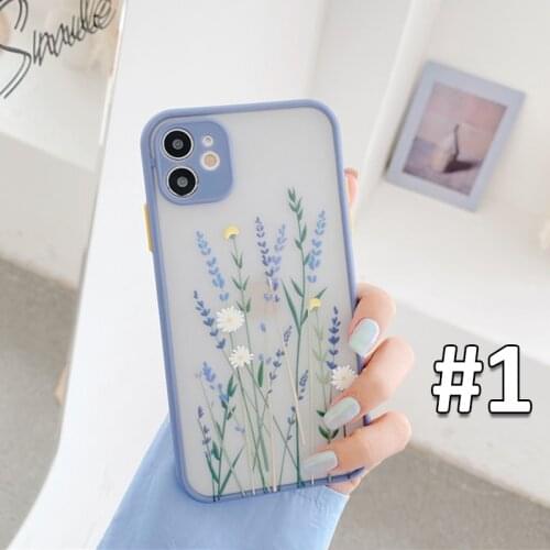 Mobile Phone Cases For iphone 12 Pro Max 11 6S 7 8 Plus SE XR XS Cartoon Flower Shockproof Smartphone Back Cover