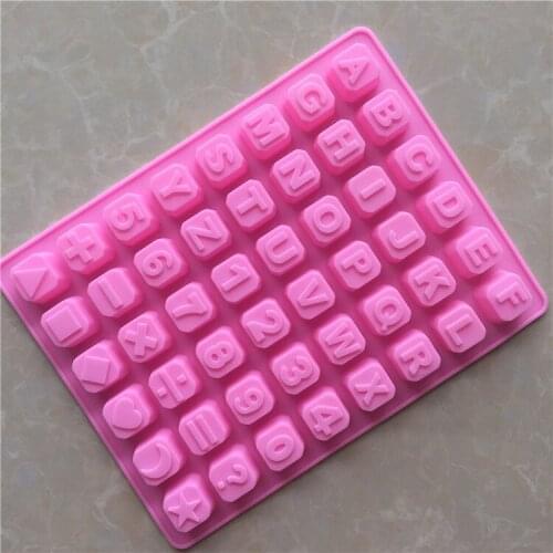 48 star shaped English letter of silica gel Chocolate Mold handmade DIY ice lattice mold