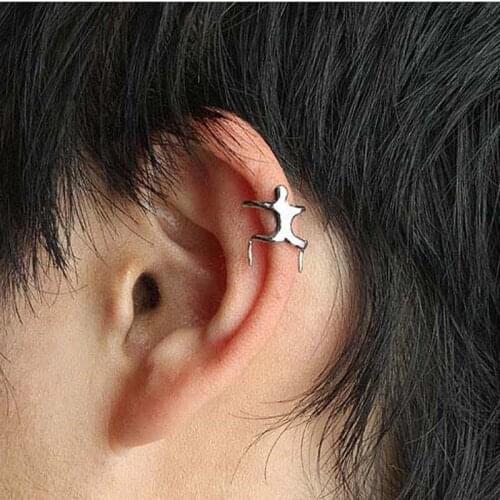 Hot sale new exquisite copper figure charm pierceless vintage cuff earring fashion punk ornament jewelry accessories