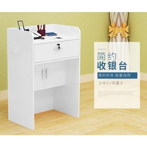 Cash register supermarket cashier shop solid wood bar table reception simple modern clothing store small counter