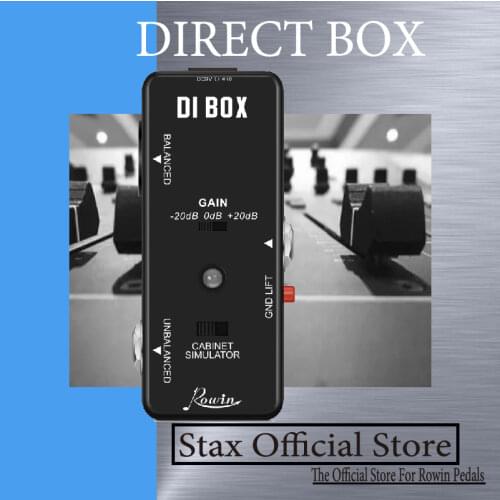 Rowin LEF-331 DI BOX Smart direct input box with ultra low distortion,it quietly transers the sound of guitar Or bass directly t