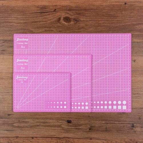 Cutting Mat A3 A4 A5 PVC Patchwork Cut Pad A3 Patchwork Tools Manual DIY Tool Cutting Board Double-sided Self-healing Pink Color