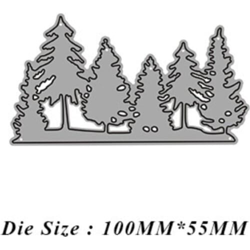 Pine Forest Metal Cutting Dies for 2021 New Scrapbooking Frame Edge No Stamps Crafts Background Cutter Paper Cardmaking Stencil