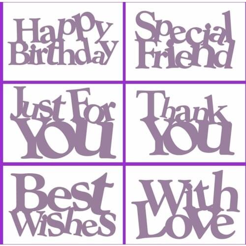 MT Craft Pop-Up Dies Greeting Letters Metal Cutting Dies Stencils Scrapbooking Photo Album Decorative Embossing Paper Card Craft